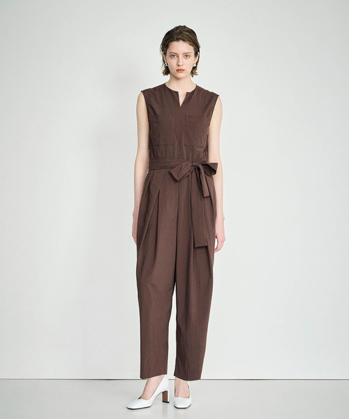 N.O.R.C オールインワン 撥水キーネックオールインワン「NYLON WATER