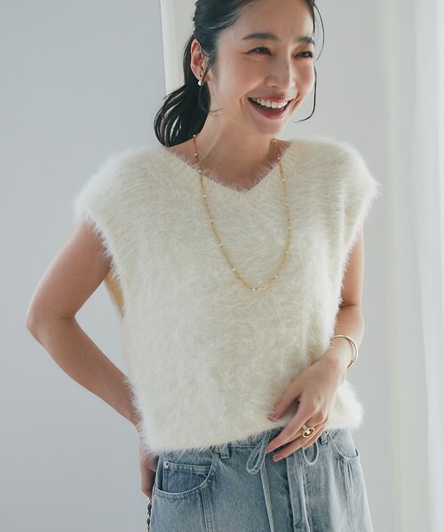 ラブティックボンボン　メッシュニット　白 ラブティックボンボンメッシュニット白