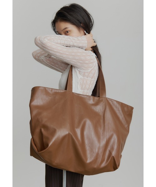 SEN TOKYO トートバッグ ビッグ レザー トートバッグ レディース 大