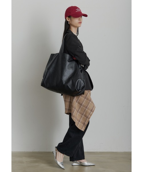 SEN TOKYO トートバッグ ビッグ レザー トートバッグ レディース 大