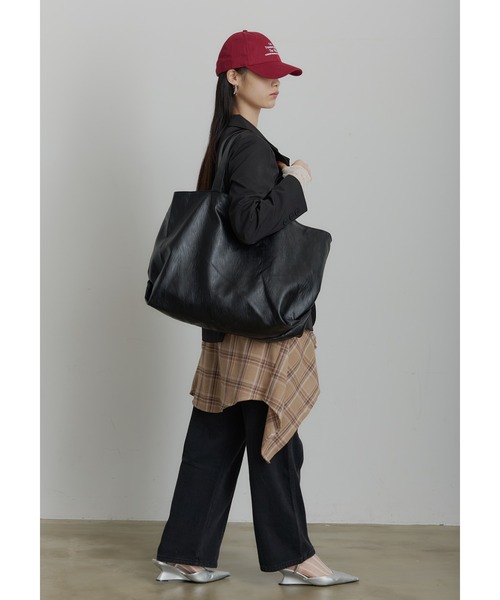 SEN TOKYO トートバッグ ビッグ レザー トートバッグ レディース 大