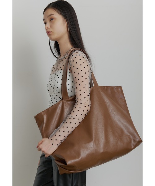 SEN TOKYO トートバッグ ビッグレザートートバッグ メンズ レディース