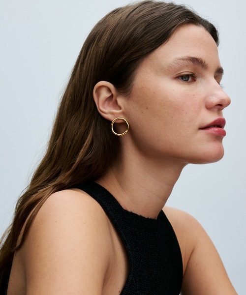 PANDORA（パンドラ） ピアス オーガニックシェイプ サークル スタッド