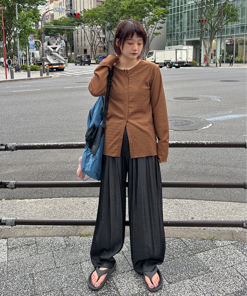 PILIT カーディガン 2way カットジャガードカーディガン レディース