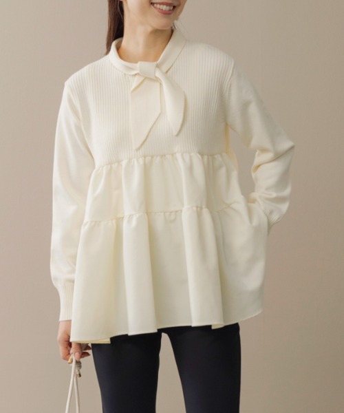 Sono（ソーノ） ニット セーター 「SONO/ソーノ」ティアードフレア