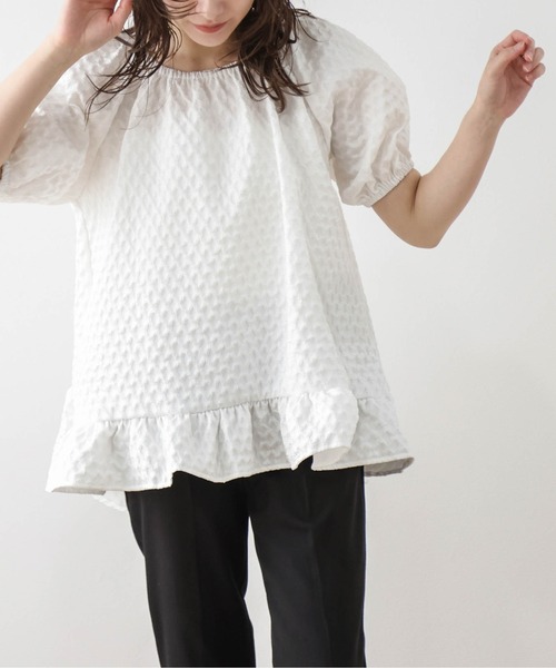 「SUGAR BISKET」 「La-gemme」半袖カットソー フリー ホワイト レディース_画像3