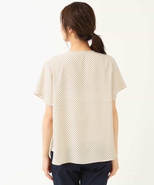 「MK MICHEL KLEIN」 半袖ブラウス 38 アイボリー レディース_画像5