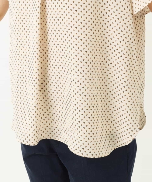 「MK MICHEL KLEIN」 半袖ブラウス 38 アイボリー レディース_画像8