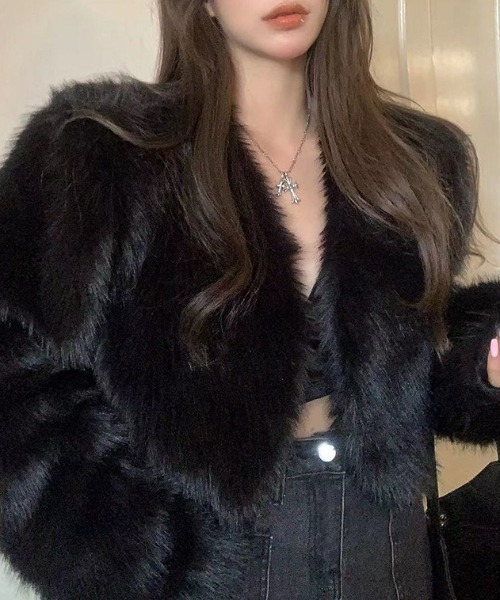 lilful コート アウター 「25年秋冬新作」ショート丈 ベーシック