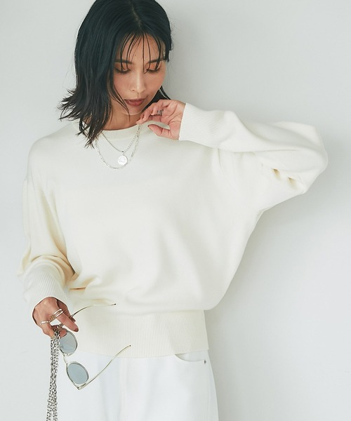 「RIVE DROITE」 長袖ニット FREE ネイビー レディース_画像3