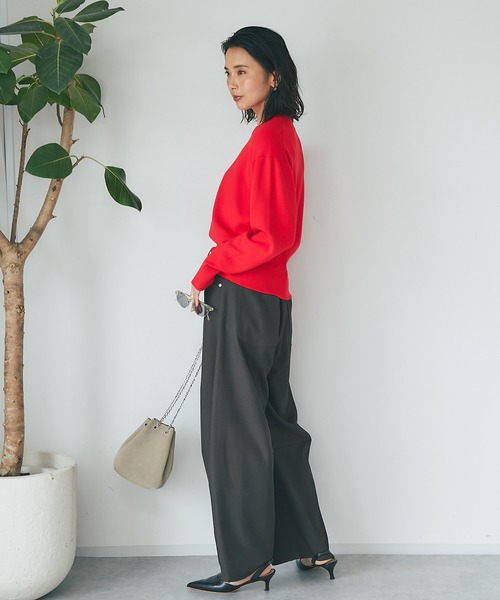 「RIVE DROITE」 長袖ニット FREE ネイビー レディース_画像4