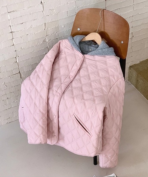 コート アウター 取り外し可能フード付きキルティングジャケット