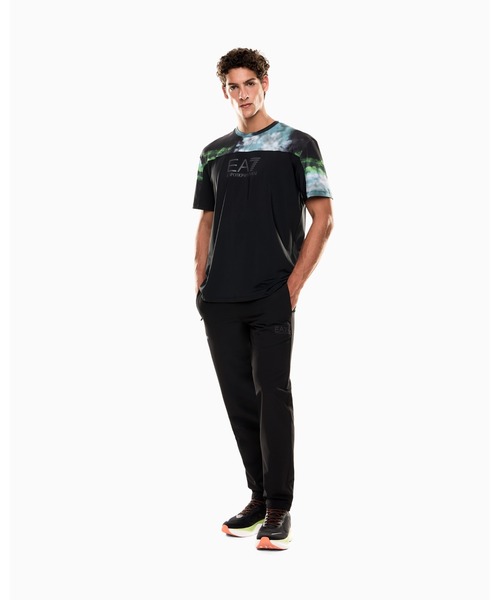 「EMPORIO ARMANI EA7」 半袖Tシャツ LARGE ブラック系その他 メンズの画像