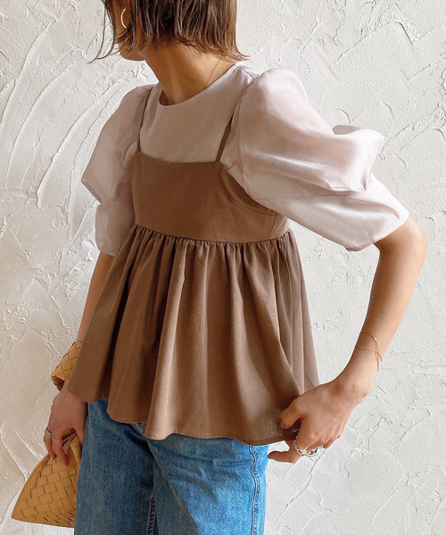 「junoah」 半袖ブラウス X-LARGE アイボリー レディース_画像8