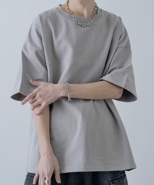 「INTER FACTORY」 半袖Tシャツ MEDIUM チャコールグレー メンズ_画像4