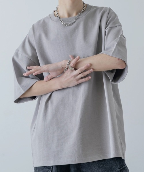 「INTER FACTORY」 半袖Tシャツ MEDIUM チャコールグレー メンズ_画像5