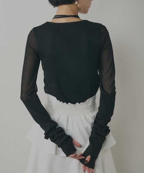 「VIOLETTA」 長袖ニット FREE ブルー レディース_画像2