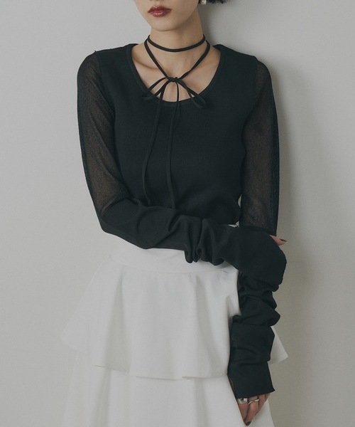 「VIOLETTA」 長袖ニット FREE ブルー レディース_画像3