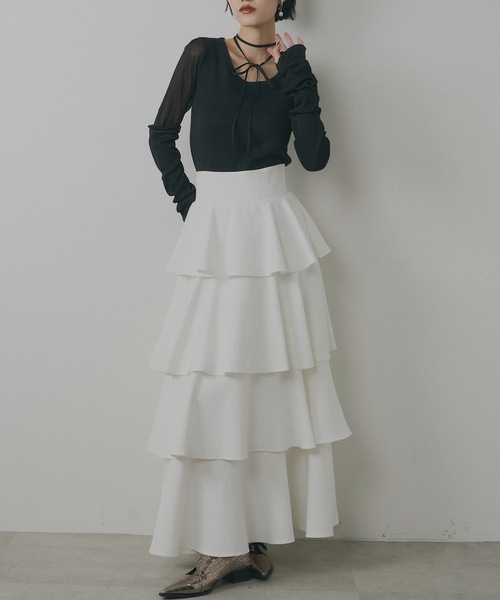 「VIOLETTA」 長袖ニット FREE ブルー レディース_画像4