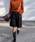 ハーフパンツ パンツ 短パン きれいめハーフパ...の詳細画像3