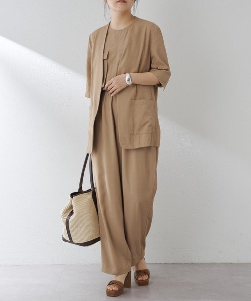 Whim Gazette（ウィム ガゼット） ノーカラージャケット FREE ベージュ