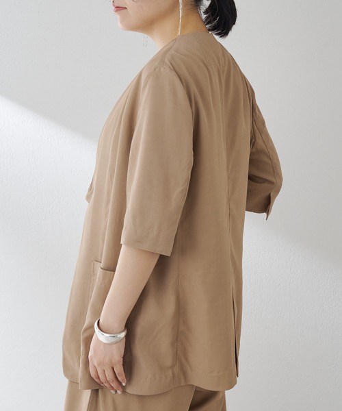 Whim Gazette（ウィム ガゼット） ノーカラージャケット FREE ベージュ