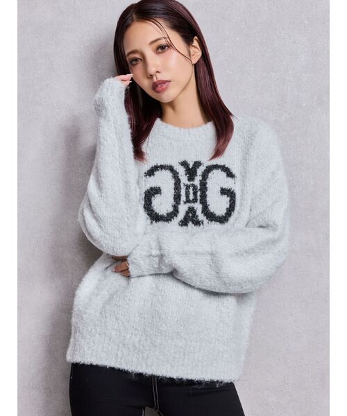 GYDAまとめ売り トップス シャギーニット GYDA（ジェイダ） GG PATTERN MIXシャギーニットトップス 即日発送