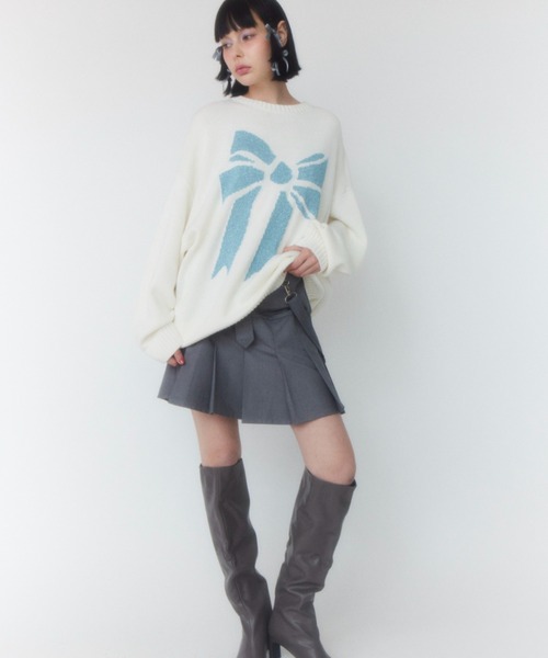 「Candy Stripper」 長袖ニット 2 オフホワイト レディース_画像3