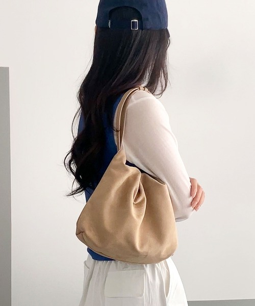 florist（フローリスト） ハンドバッグ スエードタッチギャザー