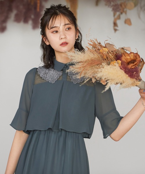 「niana」 半袖ワンピース M ブラック レディースの画像