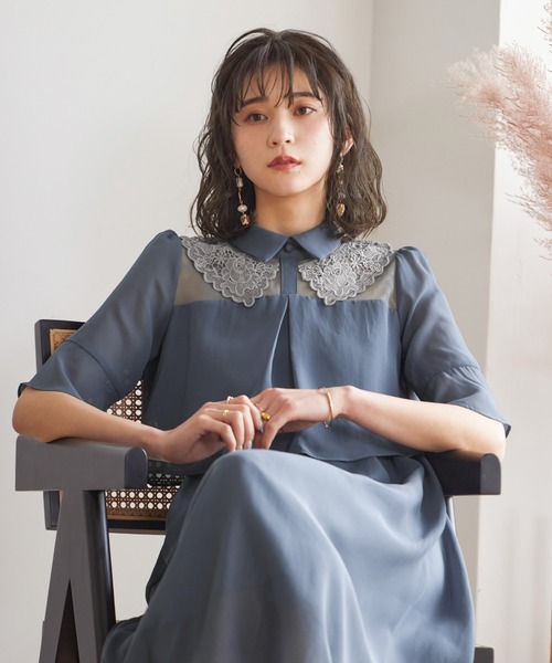 「niana」 半袖ワンピース M ブラック レディースの画像