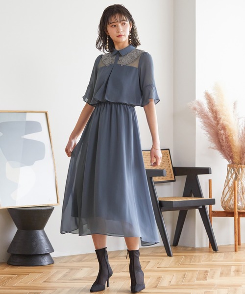 「niana」 半袖ワンピース M ブラック レディースの画像