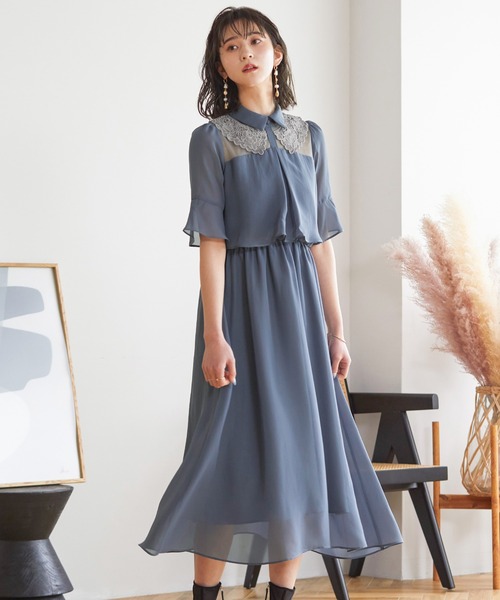 「niana」 半袖ワンピース M ブラック レディースの画像