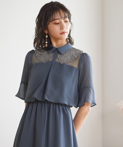 「niana」 半袖ワンピース M ブラック レディースの画像