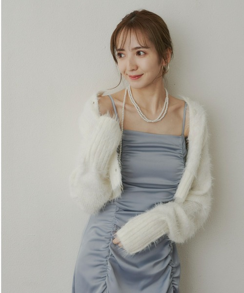 「VIOLETTA」 ニットカーディガン FREE ホワイト レディース_画像7