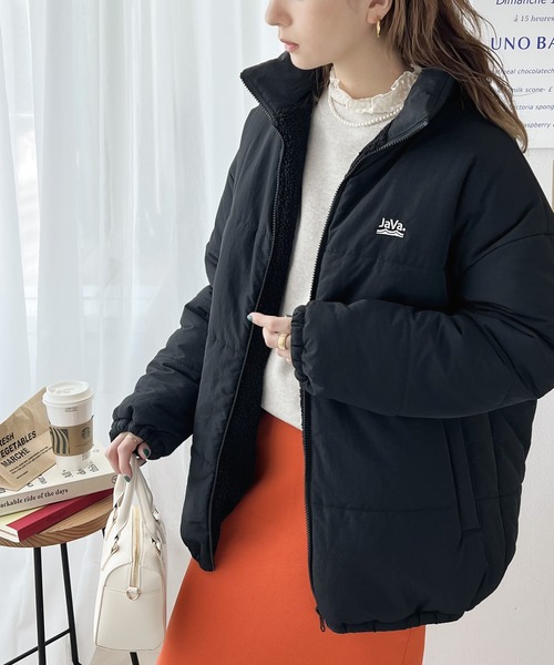 [Java] с хлопком блузон MEDIUM черный женский 