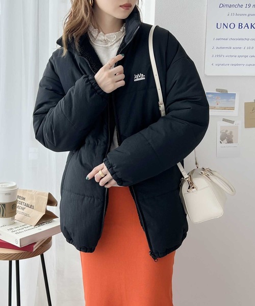 [Java] с хлопком блузон MEDIUM черный женский 