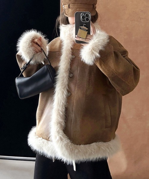 SHEENA（シーナ） ブルゾン アウター ヴィンテージライク中綿入り