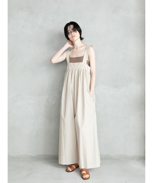 「enchainement」 オーバーオール フリー ライトグレー レディース_画像9
