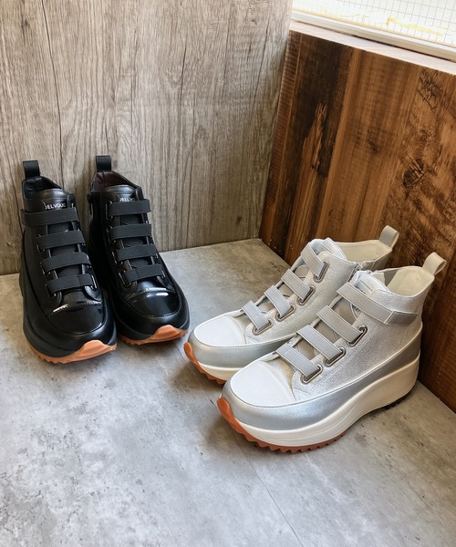 「Noubel Voug Relax」 ハイカットスニーカー 22.5cm シルバー レディース_画像6