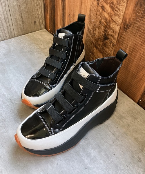 「Noubel Voug Relax」 ハイカットスニーカー 22.5cm シルバー レディース_画像8