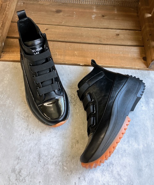 「Noubel Voug Relax」 ハイカットスニーカー 22.5cm シルバー レディース_画像9