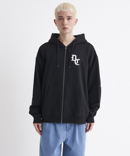 「DC SHOES」 ジップアップパーカー X-LARGE ベージュ メンズ_画像3