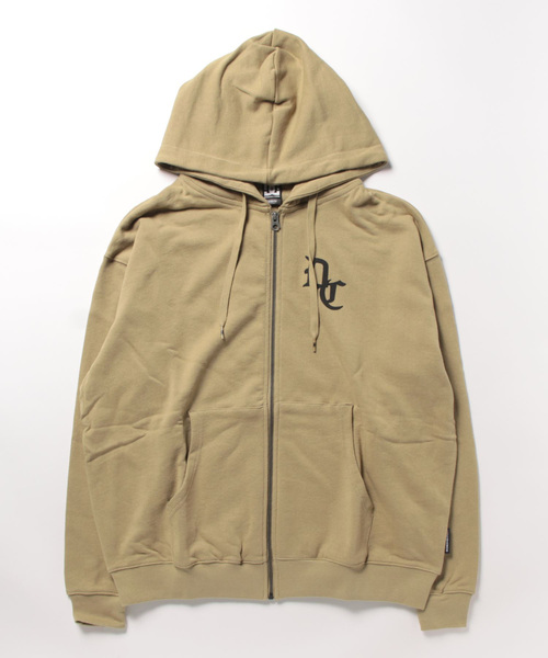 「DC SHOES」 ジップアップパーカー X-LARGE ベージュ メンズ_画像6