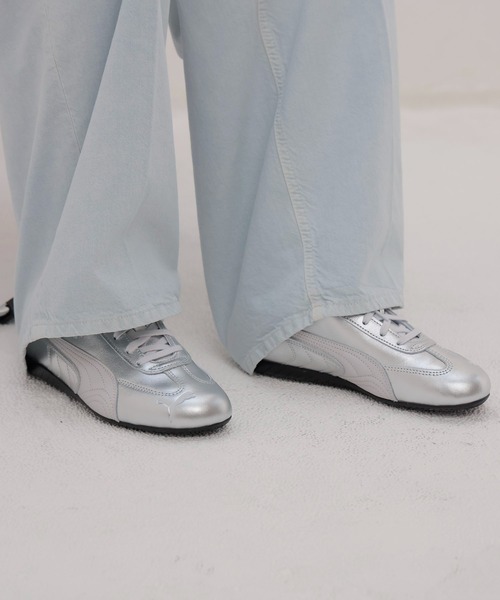 【極美品】PUMA スピードキャット ホワイトスニーカー 24cm シルバー PUMA（プーマ） スニーカー PUMA / SPEEDCAT SILVER WNS(スピード