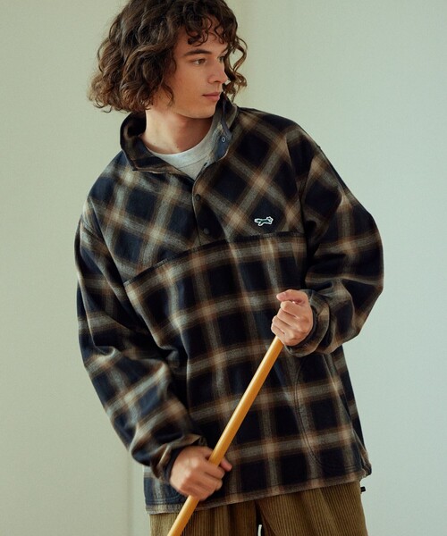 [TOWNCRAFT] рубашка с длинным рукавом MEDIUM черный мужской 