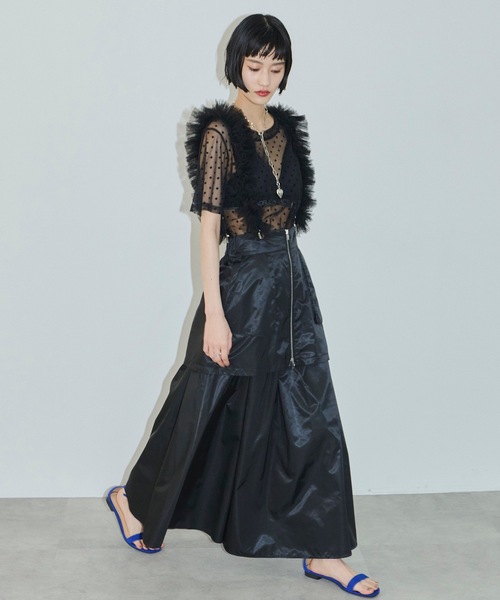 「VIOLETTA」 フレアスカート S シルバー レディース_画像7