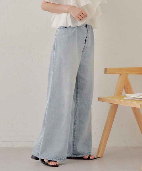 「Chico」 デニムパンツ 0 スカイブルー レディース_画像8