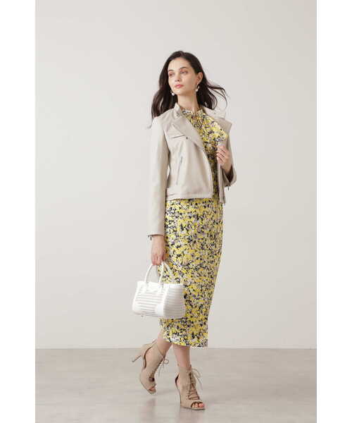 「PINKY&DIANNE」 レザージャケット 36 ベージュ レディース_画像5