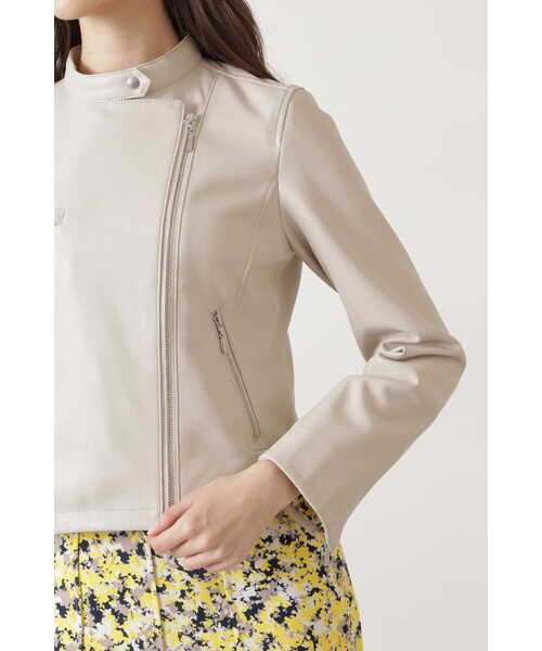 「PINKY&DIANNE」 レザージャケット 36 ベージュ レディース_画像8